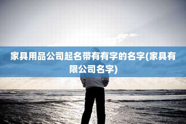 家具用品公司起名带有有字的名字(家具有限公司名字)