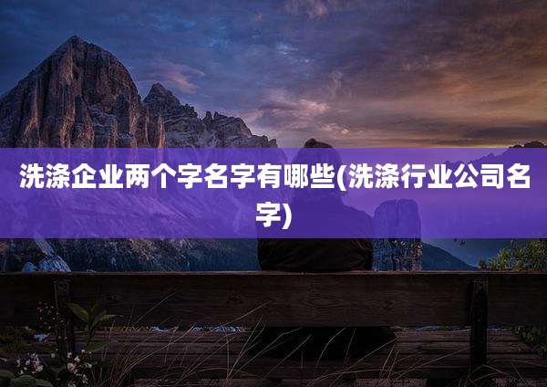 洗涤企业两个字名字有哪些(洗涤行业公司名字)