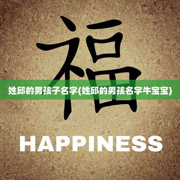 姓邱的男孩子名字(姓邱的男孩名字牛宝宝)