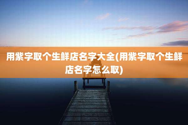 用紫字取个生鲜店名字大全(用紫字取个生鲜店名字怎么取)