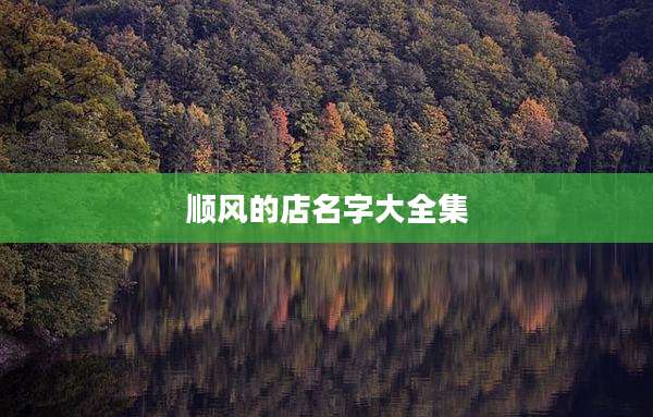 顺风的店名字大全集