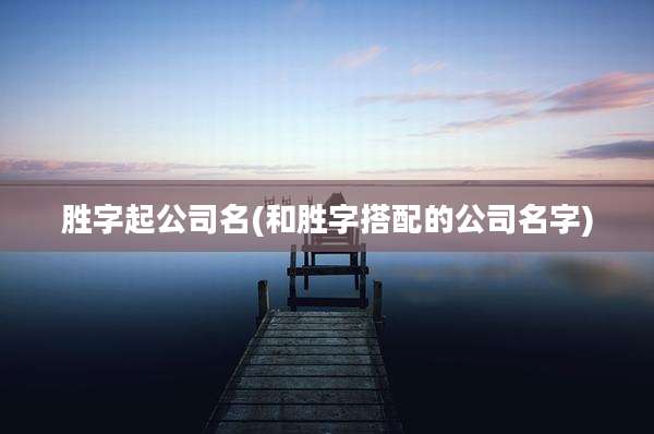 胜字起公司名(和胜字搭配的公司名字)