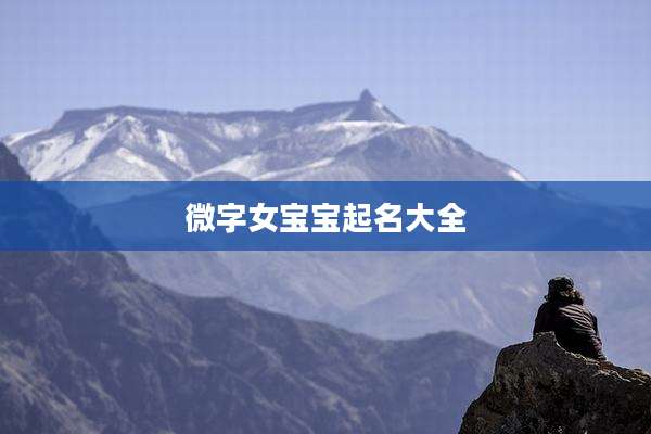 微字女宝宝起名大全