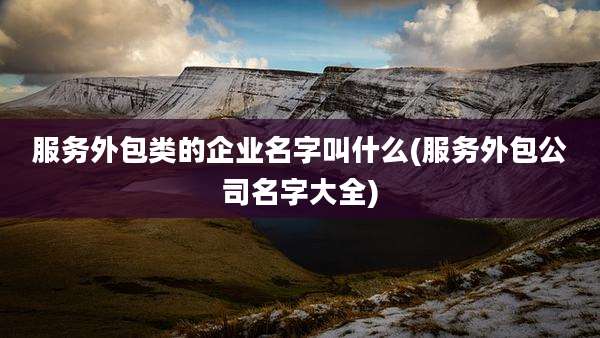 服务外包类的企业名字叫什么(服务外包公司名字大全)