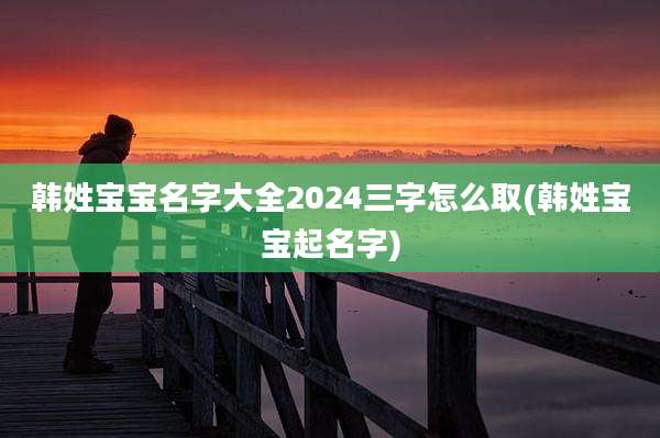 韩姓宝宝名字大全2024三字怎么取(韩姓宝宝起名字)