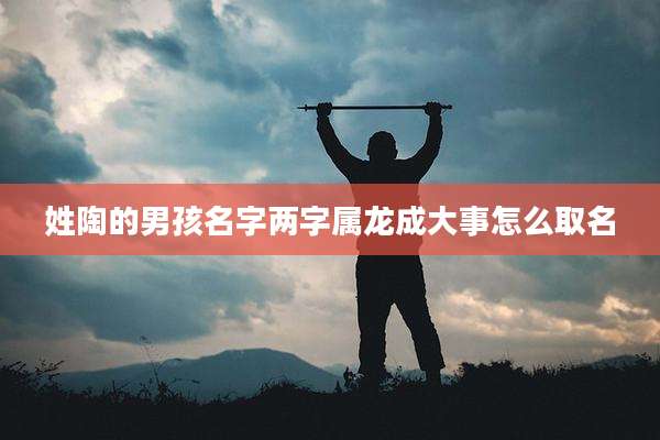 姓陶的男孩名字两字属龙成大事怎么取名