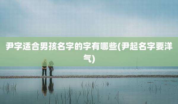 尹字适合男孩名字的字有哪些(尹起名字要洋气)