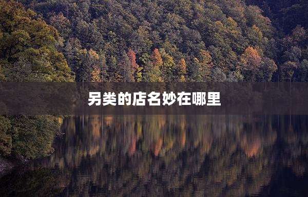 另类的店名妙在哪里
