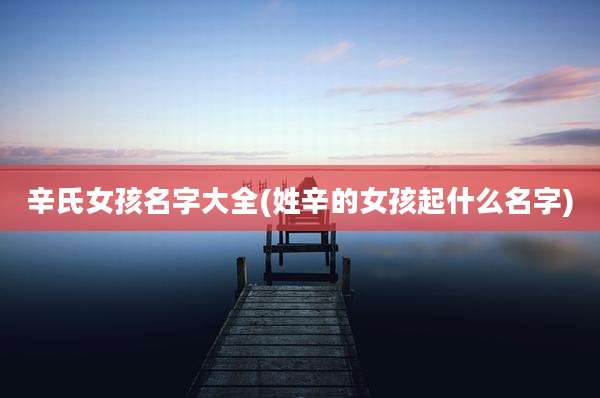 辛氏女孩名字大全(姓辛的女孩起什么名字)