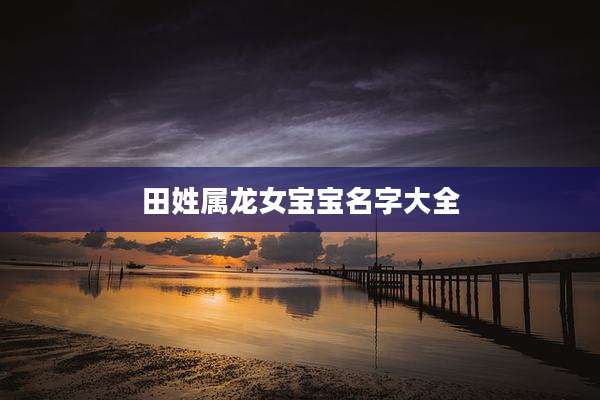 田姓属龙女宝宝名字大全