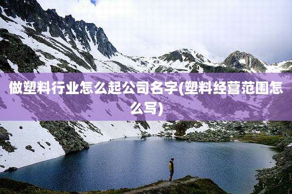 做塑料行业怎么起公司名字(塑料经营范围怎么写)