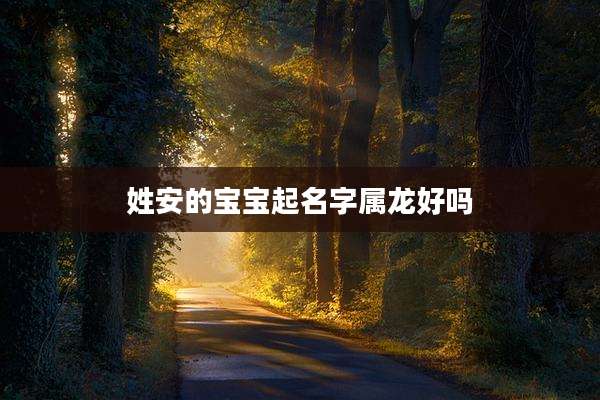 姓安的宝宝起名字属龙好吗