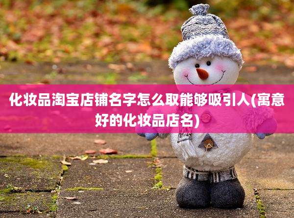 化妆品淘宝店铺名字怎么取能够吸引人(寓意好的化妆品店名)
