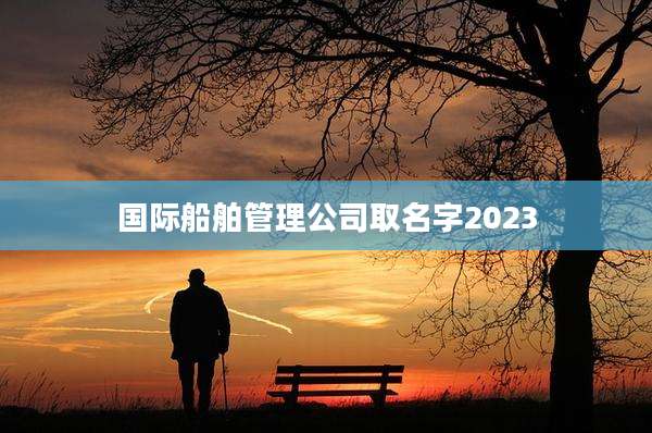 国际船舶管理公司取名字2023