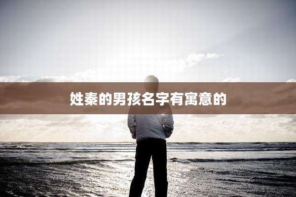 姓秦的男孩名字有寓意的