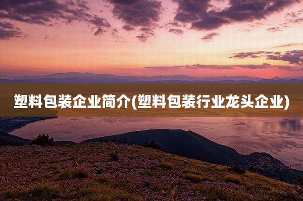 塑料包装企业简介(塑料包装行业龙头企业)