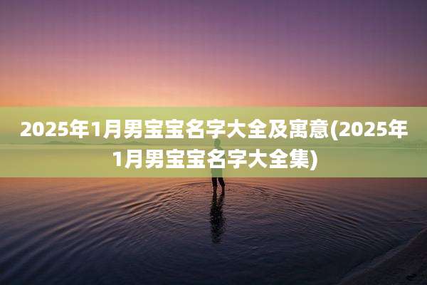 2025年1月男宝宝名字大全及寓意(2025年1月男宝宝名字大全集)