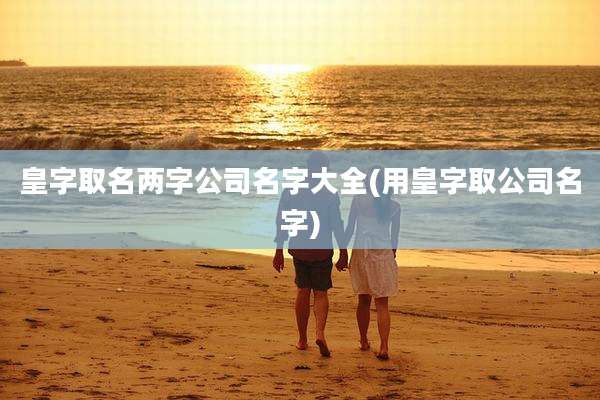 皇字取名两字公司名字大全(用皇字取公司名字)
