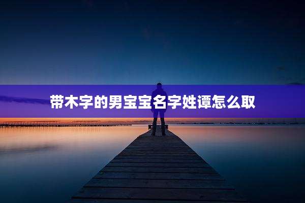带木字的男宝宝名字姓谭怎么取
