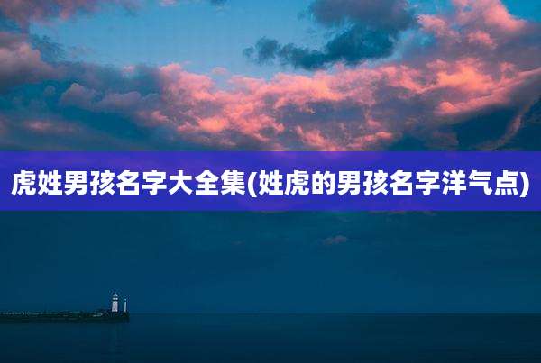 虎姓男孩名字大全集(姓虎的男孩名字洋气点)