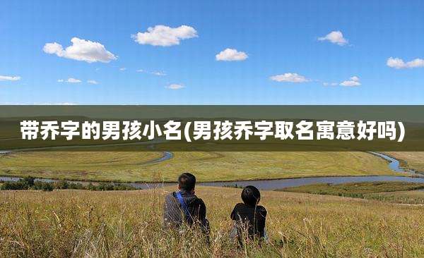带乔字的男孩小名(男孩乔字取名寓意好吗)
