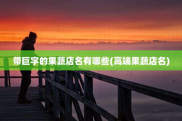 带巨字的果蔬店名有哪些(高端果蔬店名)