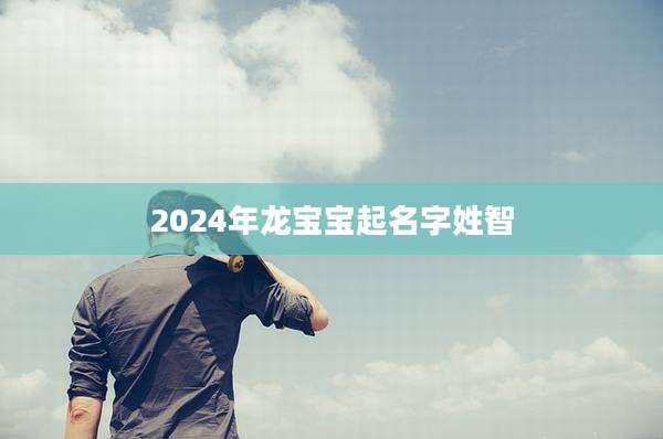 2024年龙宝宝起名字姓智