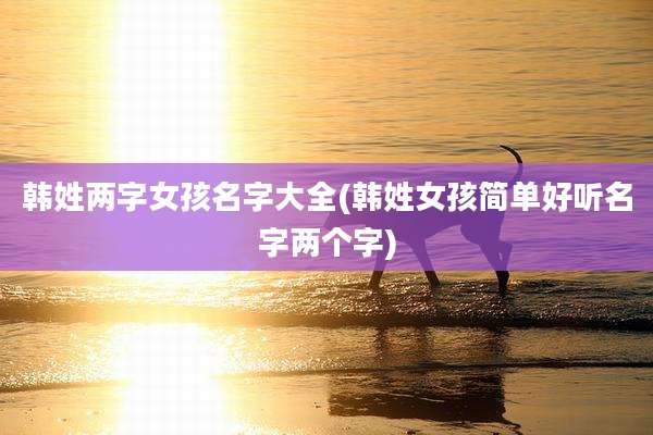 韩姓两字女孩名字大全(韩姓女孩简单好听名字两个字)