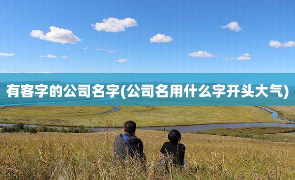 有客字的公司名字(公司名用什么字开头大气)