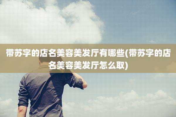 带苏字的店名美容美发厅有哪些(带苏字的店名美容美发厅怎么取)