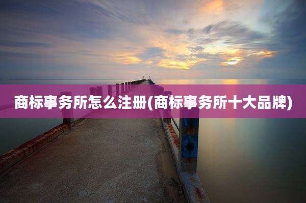商标事务所怎么注册(商标事务所十大品牌)