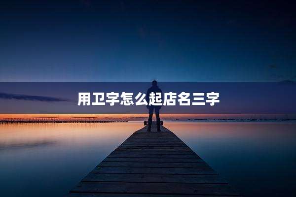 用卫字怎么起店名三字