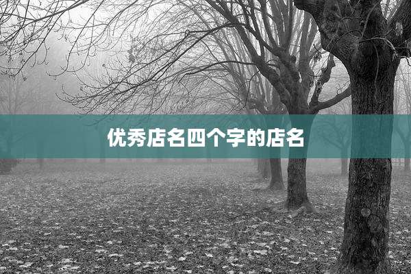 优秀店名四个字的店名
