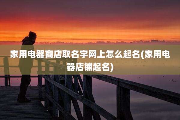 家用电器商店取名字网上怎么起名(家用电器店铺起名)