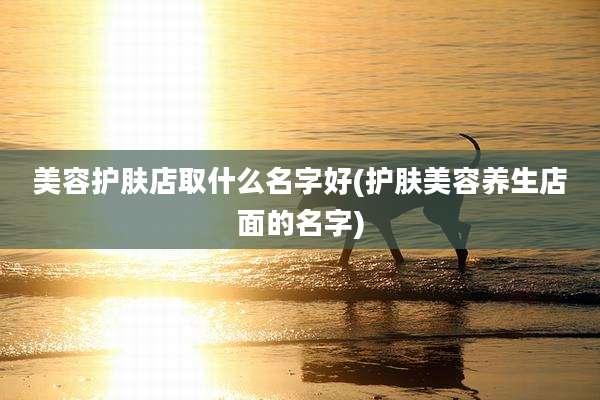 美容护肤店取什么名字好(护肤美容养生店面的名字)