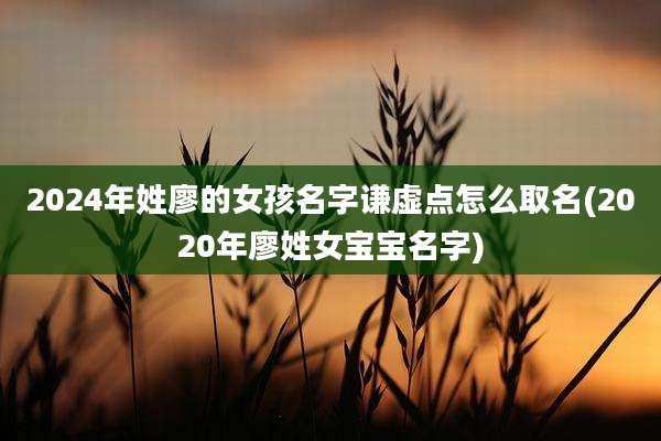 2024年姓廖的女孩名字谦虚点怎么取名(2020年廖姓女宝宝名字)