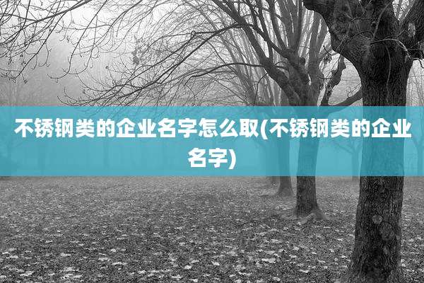 不锈钢类的企业名字怎么取(不锈钢类的企业名字)
