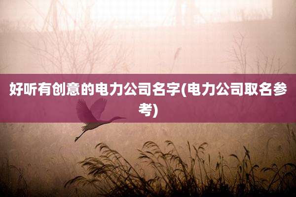 好听有创意的电力公司名字(电力公司取名参考)