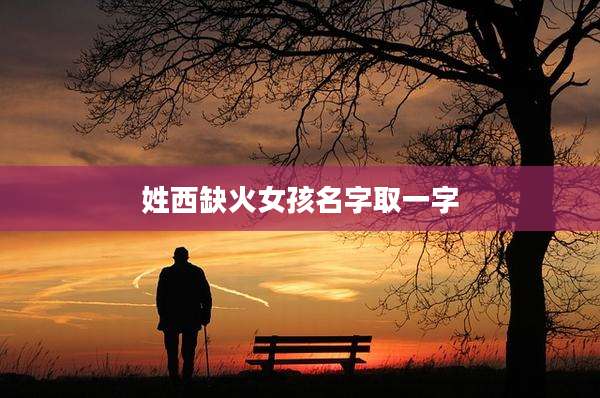 姓西缺火女孩名字取一字