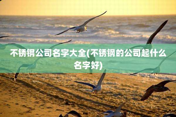 不锈钢公司名字大全(不锈钢的公司起什么名字好)