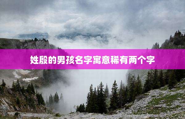 姓殷的男孩名字寓意稀有两个字