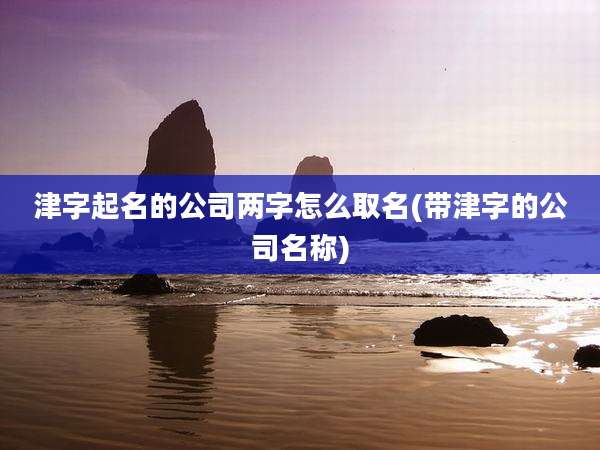 津字起名的公司两字怎么取名(带津字的公司名称)