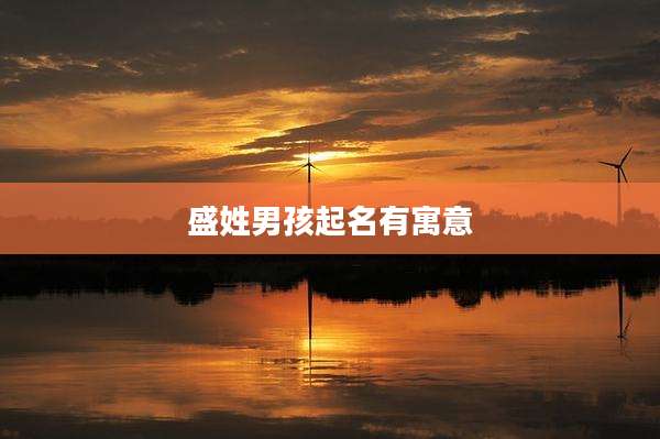 盛姓男孩起名有寓意