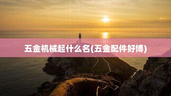 五金机械起什么名(五金配件好博)