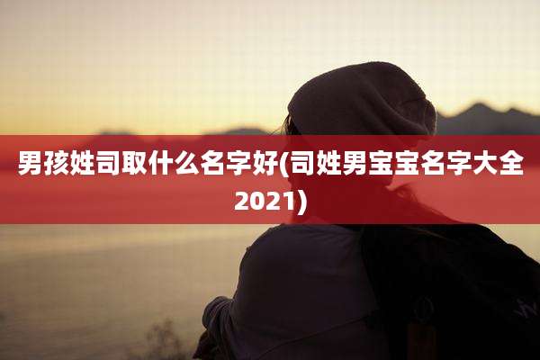 男孩姓司取什么名字好(司姓男宝宝名字大全2021)