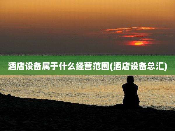 酒店设备属于什么经营范围(酒店设备总汇)