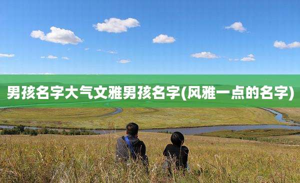 男孩名字大气文雅男孩名字(风雅一点的名字)