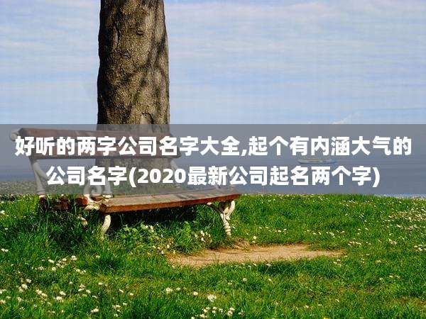 好听的两字公司名字大全,起个有内涵大气的公司名字(2020最新公司起名两个字)