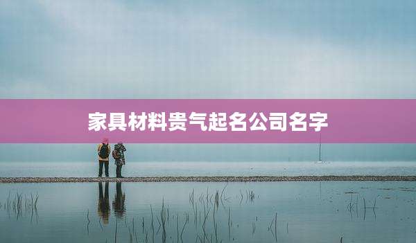 家具材料贵气起名公司名字