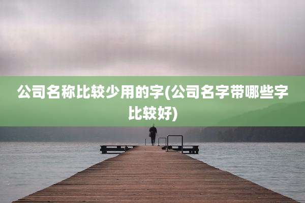公司名称比较少用的字(公司名字带哪些字比较好)